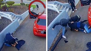 Woman Scares Off WouldBe Car Thieves Fighting Her Husband [upl. by Odlaner]