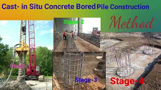 Cast in Situ Concrete Bored Pile Construction Method Pile Foundation [upl. by Sihonn]