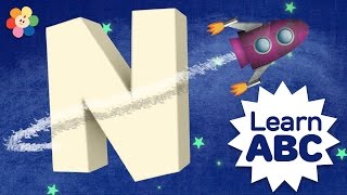 Alphabet adventures  ABC Galaxy  N  Learn English for kids with BabyFirst [upl. by Kifar365]