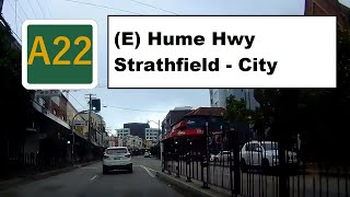 【Sydney drive】 A route 22East2 StrathfieldA3  City [upl. by Ihdin]