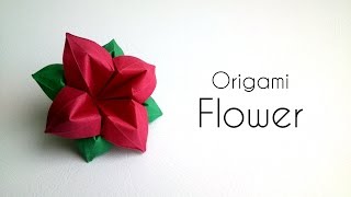 Origami Flower Paper Flower with 4 Petals [upl. by Eves]