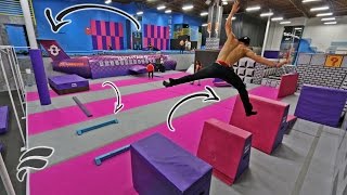 SUPER TRAMPOLINE PARK OBSTACLE COURSE [upl. by Slein]