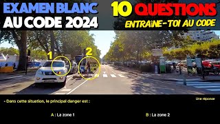 Test au code de la route 2024  10 Questions Express à lExamen blanc du permis de conduire [upl. by Aihsad]