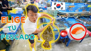 ¡¡MERCADO DE MARISCOS EN COREA TODO preparado al INSTANTE [upl. by Ardnosac]