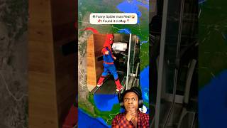 🕷️😅I Found Funny Super Man 📌 Gio At The END📍 shorts googleearth earth mapjunction [upl. by Shanta]