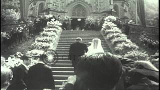 The wedding of Princess Marie Aglae of Germany and Prince HansAdam II of LiechteHD Stock Footage [upl. by Coady]