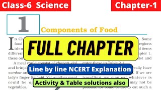 Class 6 Science Chapter 2  Components of Food  NCERT Solutions [upl. by Uziel374]