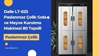 Dalle LT023 Paslanmaz Çelik Gıda Sebze Et Balık ve Meyve Kurutma Fırını Makinesi 80 Tepsili [upl. by Tania]