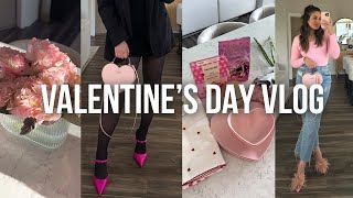 valentines day vlog 💗 date night outfit ideas decor finds pink pancakes [upl. by Hen]