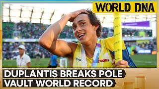 Paris Olympics 2024 Armand Duplantis breaks pole vault world record to win gold  WION Sports [upl. by Ruosnam]