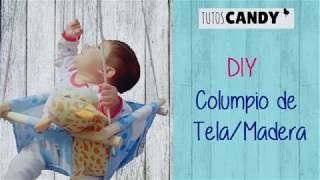 DIY Columpio de tela y madera [upl. by Elyr]