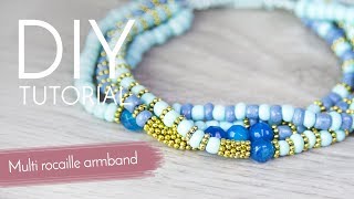 Sieraden maken met Kralenwinkel Online  Multi rocaille armband [upl. by Ymmor]