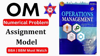 Operation Management  Assignment Model Problem Solved  BBA  BBM 5th Sem  Nepali Tricks Ujjwal [upl. by Monahan]