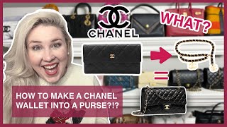 How to make a Chanel Wallet into Purse Transformation  Unboxing Video [upl. by Debera]