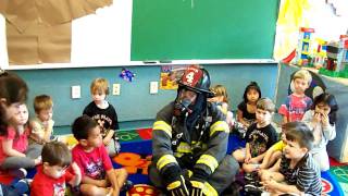 Firemen teach your preschool child about fire safety [upl. by Yemarej]