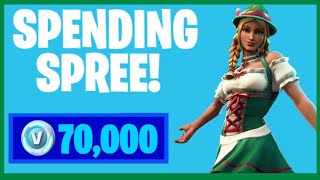 Fortnite Spending Spree And gifting 70000 [upl. by Reave]