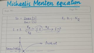 MichaelisMenten Equation In Hindi  Biochemistry [upl. by Mendelsohn487]