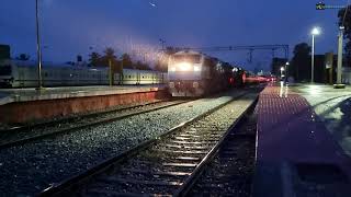 Early Morning Rainy Departures  Single WDP4 LHB amp Twin WDP4 ICF Trains [upl. by Ylecara]