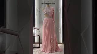 frill saree design 2024 shorts saree yt [upl. by Leiba]