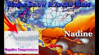 Tropical Storm  Hurricane Nadine amp Huge Arctic Blast Coming [upl. by Werdna584]