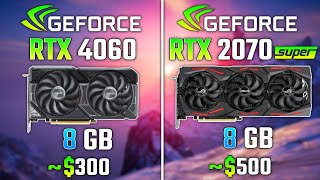 NVIDIA RTX 4060 vs RTX 2070 SUPER  Test in 5 Games  1440p [upl. by Ulu]