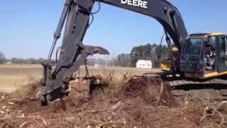 Trying Out The New Stumper For The Deere 270D Excavator [upl. by Longmire]