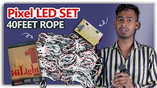 Pixel LED 40 Feet Setup  Rope Pixel LED setup  पिक्सेल डेकोरेशन लाइट Video 096 [upl. by Haymo]