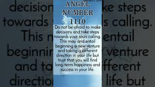 1110 angel number meaningif youre seeing 1110 then receive message here✨🌈🙏🌸shorts angelnumbers [upl. by Macknair]