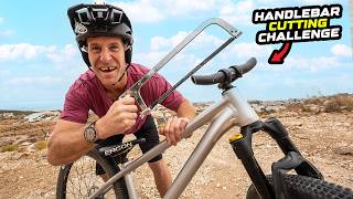 RIDICULOUS MTB HANDLEBAR CUTTING CHALLENGE  HOW SMALL CAN THEY GO [upl. by Hpesoj]