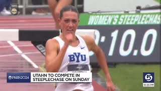 Utah native Courtney Wayment making a run at 3000 meter Olympic steeplechase [upl. by Yelad]