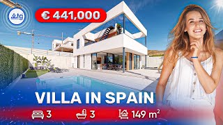 Modern Villa in Finestrat Spain for € 441000 Property in Spain Villa for sale in Spain [upl. by Ahsiruam]