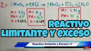 Reactivo Limitante en Exceso y  de Rendimiento [upl. by Neehsuan]