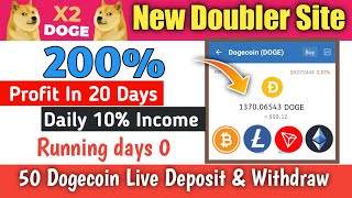 x2dogespace New Doubler Site  Running Days 0  200 Profit  Pathan Crypto [upl. by Arytas]