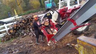 Dalen 2054 firewood processor England Nov 2016 [upl. by Blair]