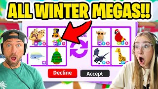 We Trade ALL NEW WINTER MEGAS in Adopt ME Roblox [upl. by Eyks]