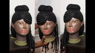 Part 2 finished results How to make a Ghana braided quick weave updo using a Bobby pin [upl. by Ahsatal]