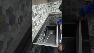 The correct way to install the kitchen sink In the middle of the marble [upl. by Ahserb]