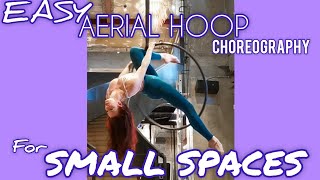 Easy AERIAL HOOP CHOREOGRAPHY for SMALL SPACES Lyra tutorial [upl. by Howlend]