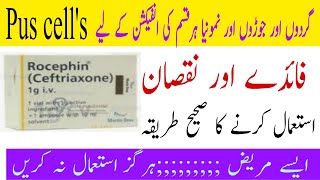 Rocephin injectionRocephin injection uses in UrduHindiceftriaxone sodium injection uses in Urdu [upl. by Nnave]