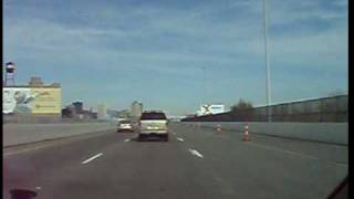 Crossing the innerbelt bridge in Cleveland [upl. by Nosiddam]