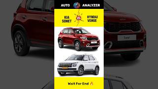 KIA Sonet 😍 Vs Hyundai Venue 🤩  Full Comparison amp Review 😱  shorts [upl. by Notna468]