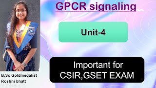 GPCR signaling Cell signaling UNIT4 CSIR NET EXAM [upl. by Rufina]