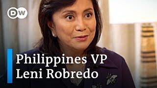 Philippines VP Leni Robredo talks tough on Duterte  DW Interview [upl. by Eilyr521]