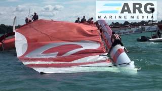 Team Vodafone Sailing dismasts during Auckland Regatta 2013 [upl. by Engapmahc39]