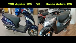 Honda Activa 125 2024 Model VS TVS Jupiter 125 Complete Comparison  Choose Best 125cc Scooter [upl. by Aridan244]