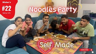 First time banya Noodles 🍜  50 subscriber’s celebration  Noodles party 🎊 🎉🎈￼ [upl. by Ennaehr940]