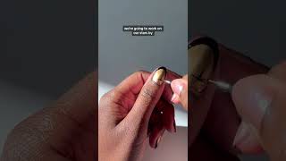 How To DIY CND™ VINYLUX™ Gold French Manicure ⭐ [upl. by Shere]