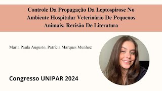 Controle Da Propagação Da Leptospirose No Ambiente Hospitalar Veterinário Revisão De Literatura [upl. by Lienhard]