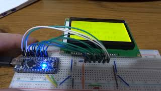 12864B V20 LCD display module Arduino demo [upl. by Dorrahs]