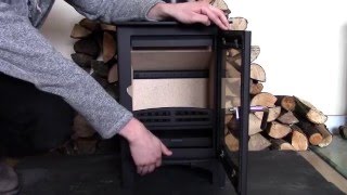 Ecosy Purefire Curve Woodburning Stove Demo [upl. by Ledda]